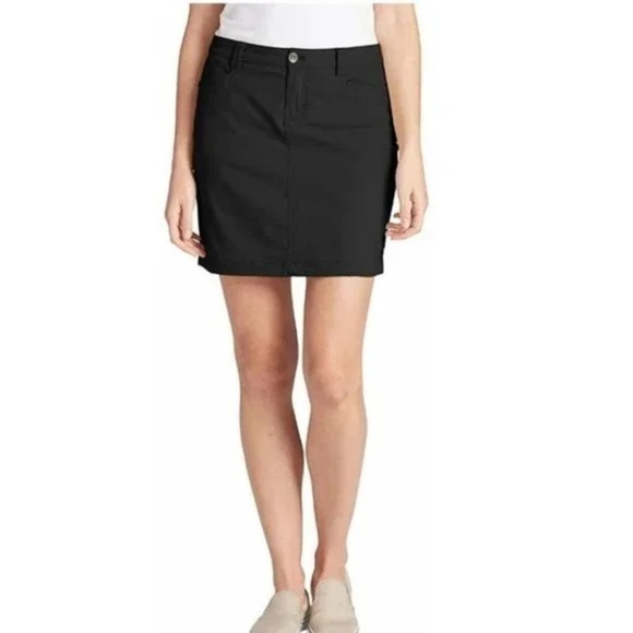 Eddie Bauer Adventurer 2.0 Skort Sz 14 black casual hiking walking errands work - Picture 1 of 8